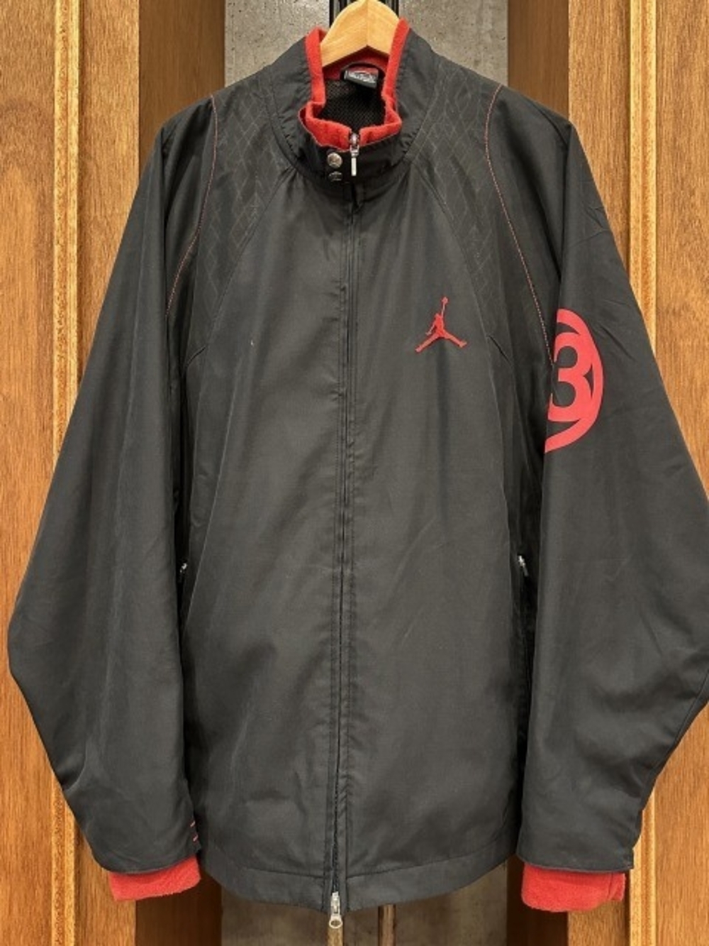 Jordan Men’s Black & Red Nike Jumpman Full‑Zip Jacket